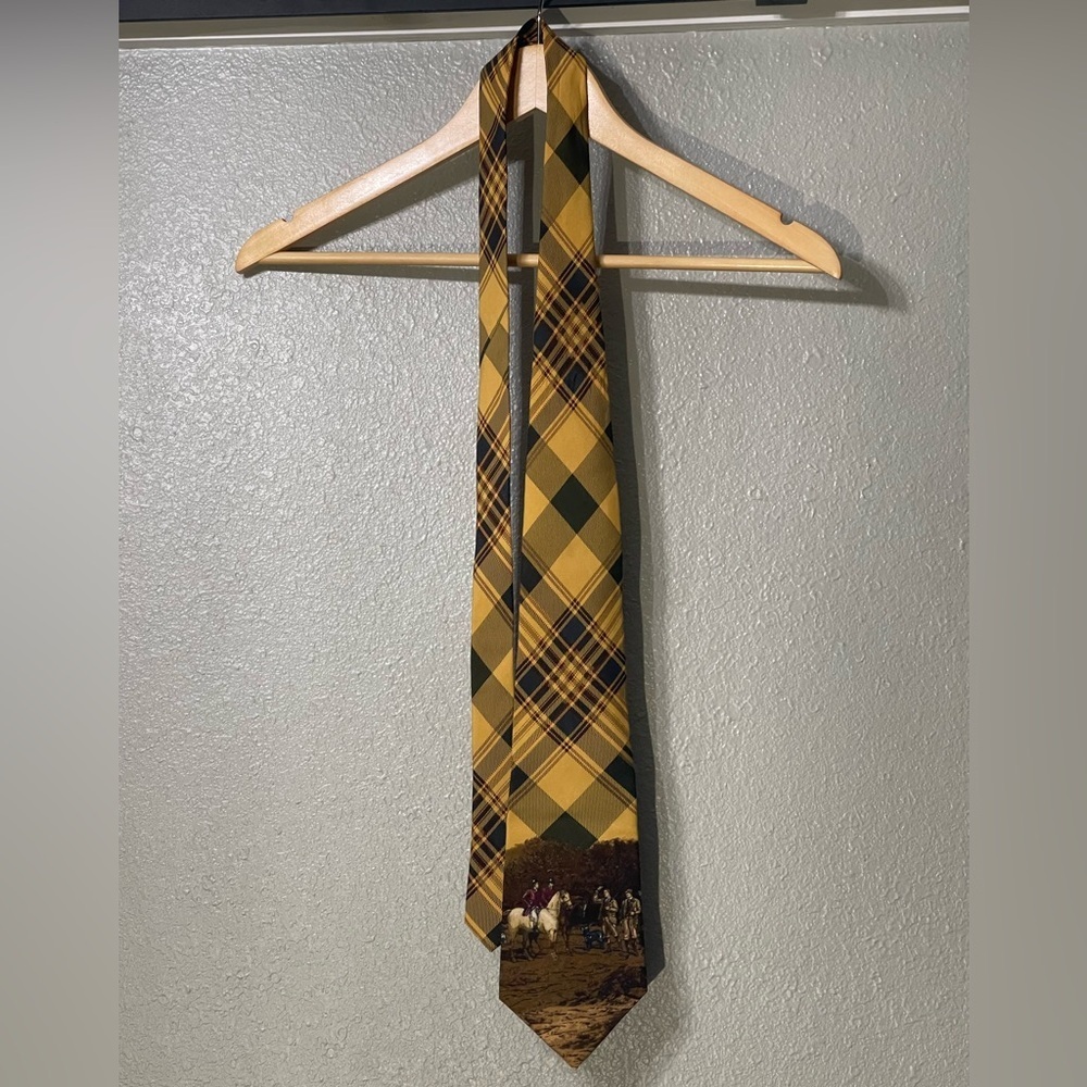 Ralph Lauren Vintage Equestrian Hand Made 100% Silk Tie